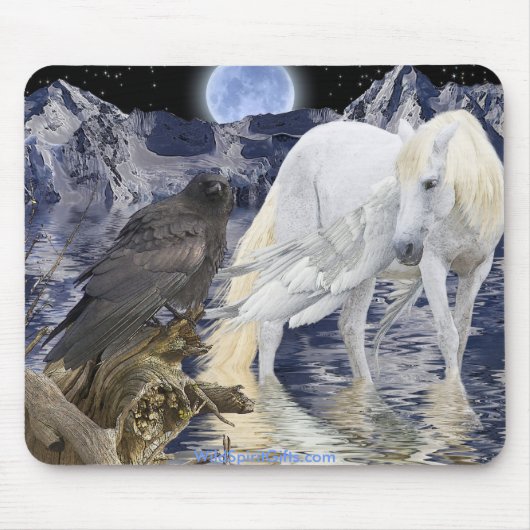 PEGASUS II (& Raven) Fantasy Collectie Muismat (Voorkant)