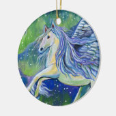 Pegasus in het noorderlicht keramisch ornament (Links)