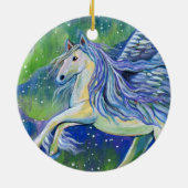 Pegasus in het noorderlicht keramisch ornament (Achterkant)