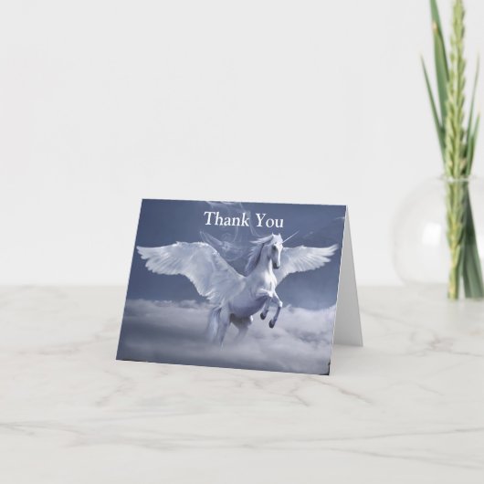 Pegasus in vlucht    bedankkaart (Voorkant)