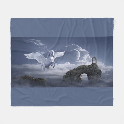 Pegasus in vlucht fleece deken (Voorkant (Horizontaal))