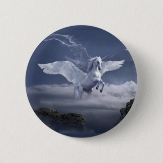 Pegasus in vlucht ronde button 5,7 cm
