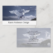 Pegasus in vlucht visitekaartje (Voorkant / Achterkant)