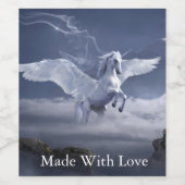 Pegasus in vlucht wijn etiket (Enkel label)