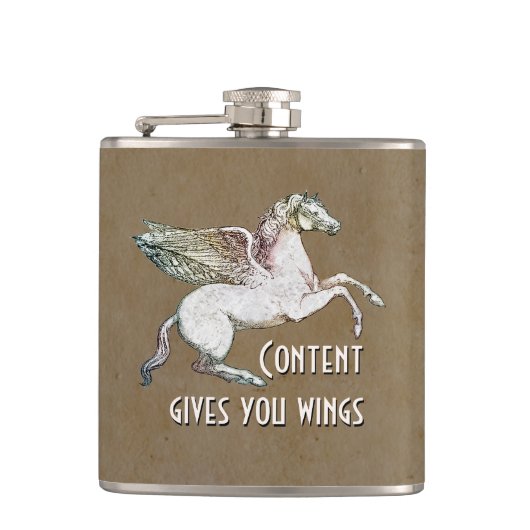 Pegasus / Inhoud geeft u Wings Heupfles (Voorkant)