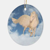 Pegasus kijkt door wolken heen keramisch ornament (Links)