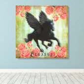 Pegasus - Kippen Canvas Afdruk (Insitu (Houten vloer))