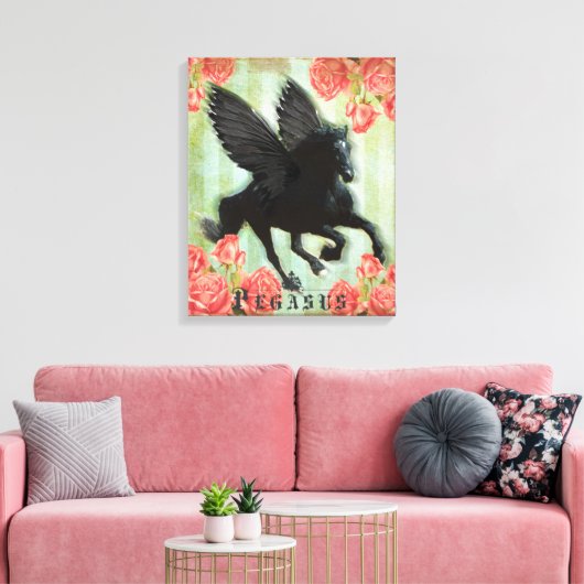 Pegasus - Kippen Canvas Afdruk (Insitu (Woonkamer))