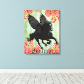 Pegasus - Kippen Canvas Afdruk (Insitu (Houten vloer))