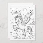 Pegasus | Kleur je eigen groet (Voorkant / Achterkant)