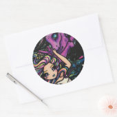 Pegasus kosmische regenboog ster fee meisje fantas ronde sticker (Envelop)