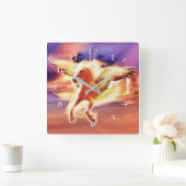 PEGASUS LEAD MET HET LICHT VIERKANTE KLOK (Huis)