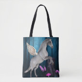 Pegasus Magical Forest Fantasy Horse Art Tote Bag (Voorkant)