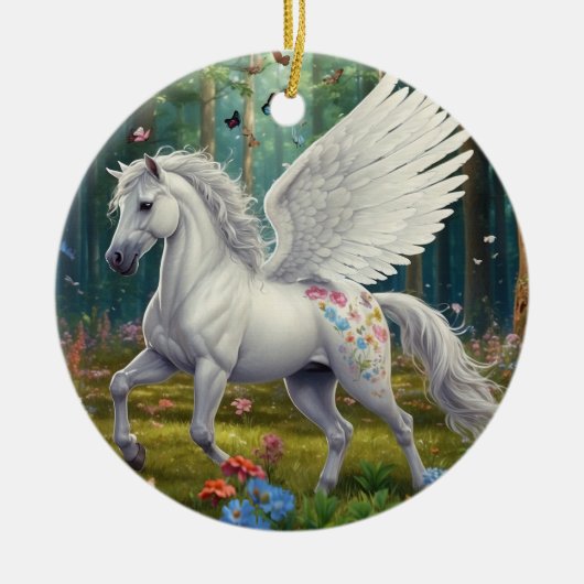 Pegasus Mare in de lente Keramisch Ornament (Voorkant)