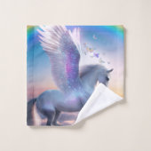 Pegasus met Regenboog Bad Handdoek (Wasdoekje)