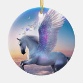 Pegasus met Regenboog Keramisch Ornament (Voorkant)