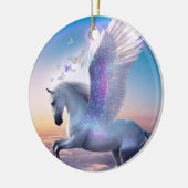 Pegasus met Regenboog Keramisch Ornament (Links)