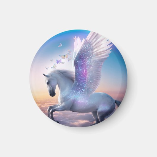 Pegasus met Regenboog Magneet (Voorkant)