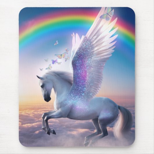 Pegasus met Regenboog Muismat (Voorkant)