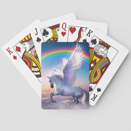 Pegasus met Regenboog Pokerkaarten (Achterkant)