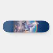 Pegasus met Regenboog Skateboard (Horizontaal)