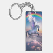 Pegasus met Regenboog Sleutelhanger (Voorkant Links)