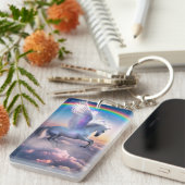 Pegasus met Regenboog Sleutelhanger (Voorkant Rechts)