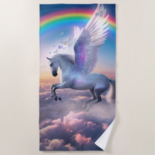 Pegasus met Regenboog Strandlaken