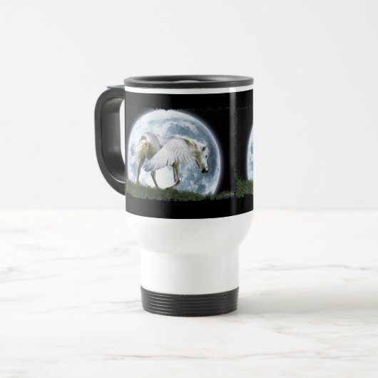 Pegasus & Moon Fantasy Art Drink Mok (Voorkant links)