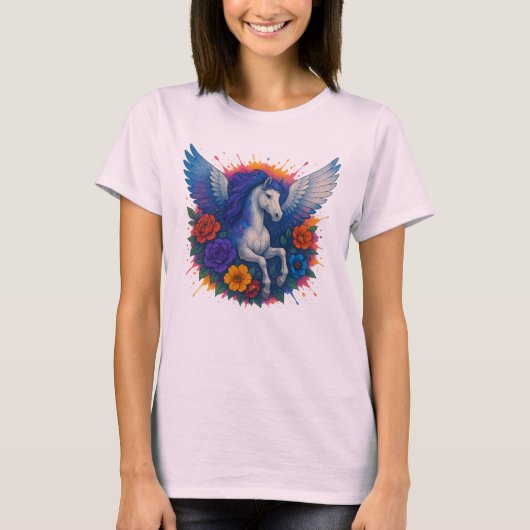 Pegasus Mythical Fantasy Art T-shirt (Voorkant)