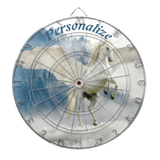 Pegasus Mythical Unicorn Flying Horse Dartbord (Voorkant)