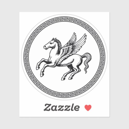 Pegasus op maat gesneden vinyl sticker (Vel)