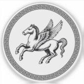 Pegasus op maat gesneden vinyl sticker (Voorkant)