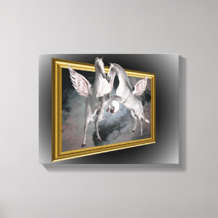 Pegasus paarden uit de grenzen van Fantasy Canvas Afdruk