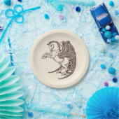 pegasus papieren bordje (Feest)