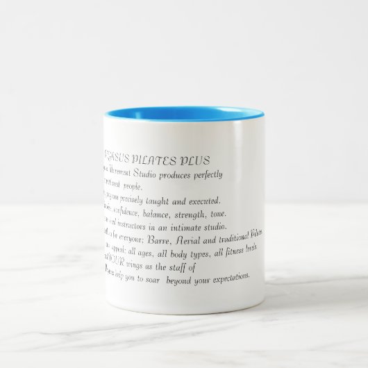 Pegasus Pilates Plus-mok Tweekleurige Koffiemok (Center)