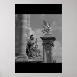 Pegasus Pont Alexandre statue skulptur Paris Pont Poster