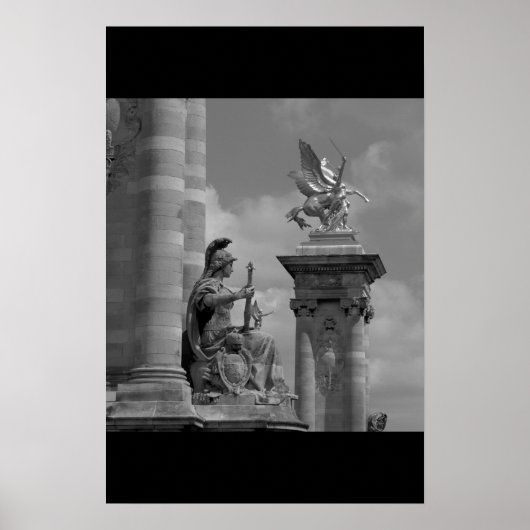 Pegasus Pont Alexandre statue skulptur Paris Pont Poster (Voorkant)