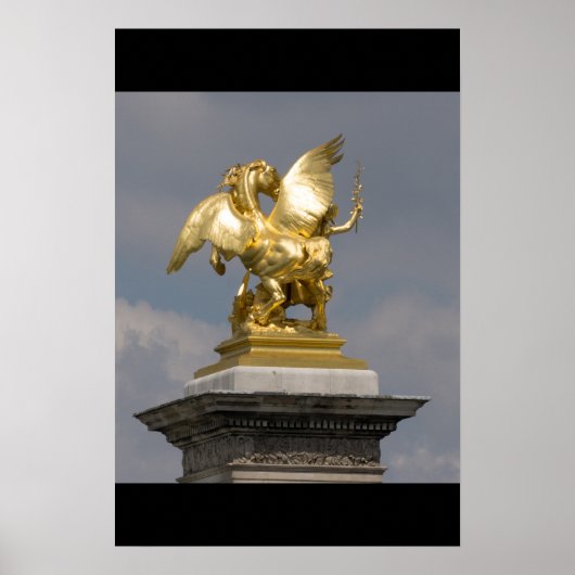 Pegasus Pont Alexandre statue skulptur Paris Pont Poster (Voorkant)