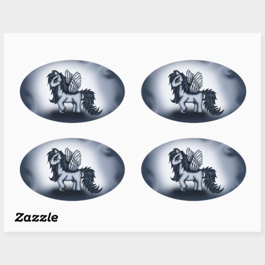 Pegasus Pony Ovale Sticker (Vel)