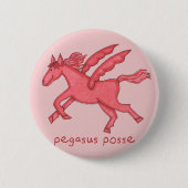 Pegasus Posse 2-1/4-inch Ronde Ronde Button 5,7 Cm (Voorkant)