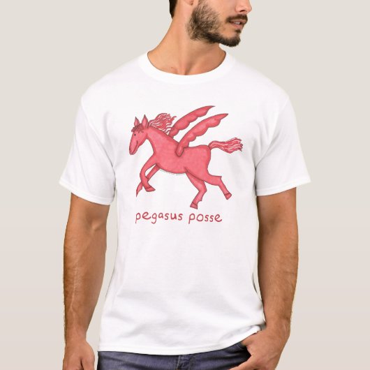 Pegasus Posse (diverse stijlen) White Mannen T-shirt (Voorkant)