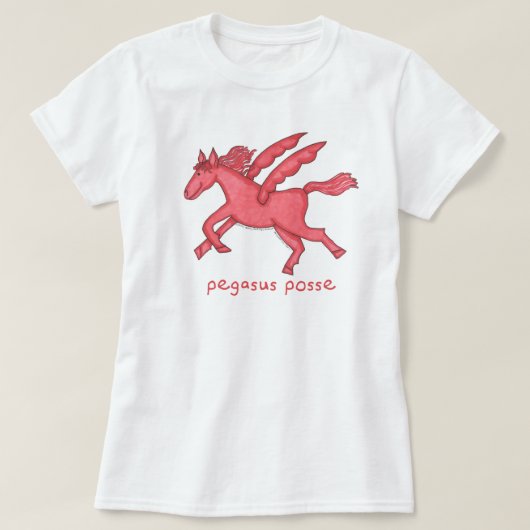 Pegasus Posse (diverse stijlen) White van vrouwen T-shirt (Design voorkant)