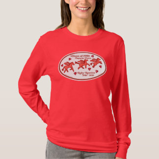 Pegasus Posse Ruby Reünie, Dieprode Lange Mouwen T T-shirt