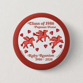 Pegasus Posse Ruby Reünie Ronde Button 5,7 Cm