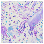 PEGASUS PRIDE Mystical Paars Girly Print Stof (Close Up)