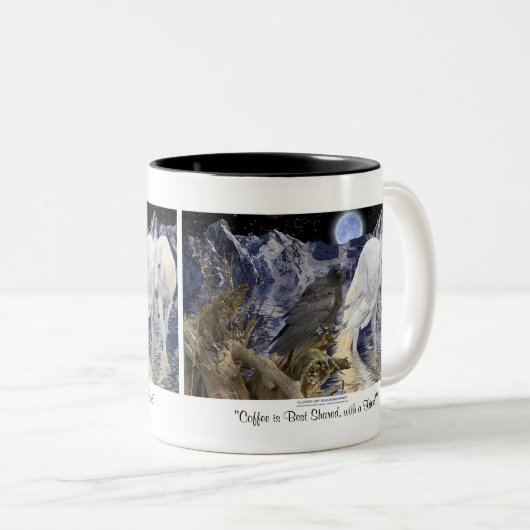 PEGASUS & RAVEN FRIEND Fantasy Art Mok (Voorkant rechts)