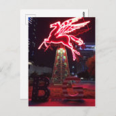 Pegasus Red Flying Horse in Dallas Briefkaart (Voorkant / Achterkant)