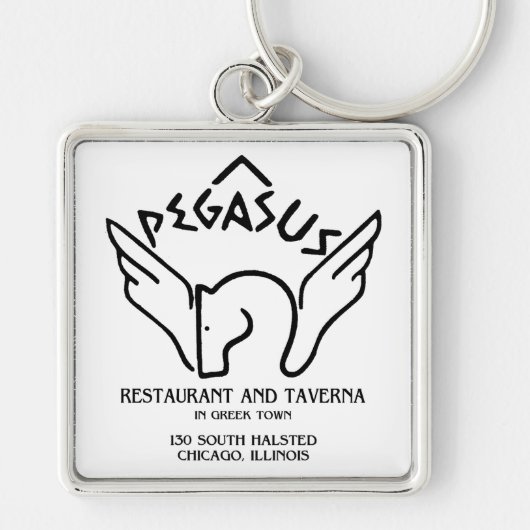 Pegasus Restaurant en Taverna, Chicago, IL Sleutelhanger (Voorkant)