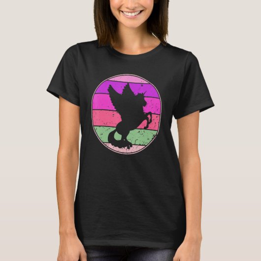 Pegasus Retro Pegasus Silhouette Cute Unic T-shirt (Voorkant)